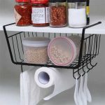 Under Cabinet Hanger Rack, Home Kitchen Hanging Mesh Basket